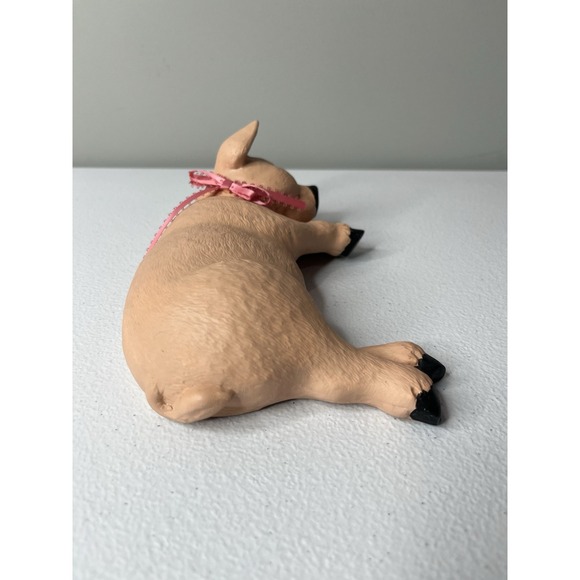 Vtg Ceramic Pig Pink With A Bow Kitchen House Decor Wall Hanging - Picture 4 of 10